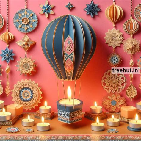 Diwali Decoration Ideas for Hot Air Balloon Paper Craft 80 Diwali ...