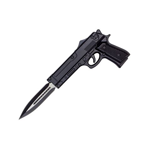 Armed Force Tactical Gun OTF Knife - Black