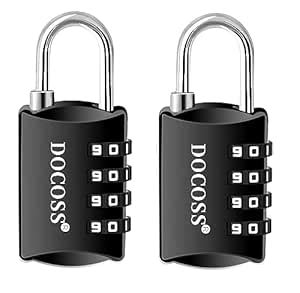 DOCOSS Metal 4-Digit Password Number Luggage Travel Bag Locks, Pack of ...