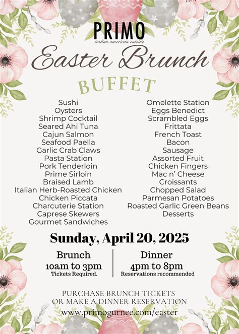 Easter Brunch Buffet, 720 Milwaukee Ave, Gurnee, IL, United States ...