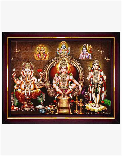 Buy Pavan Photo Laminations Lord Ayyappa Swamy Ganesha Ganesh Murugan ...