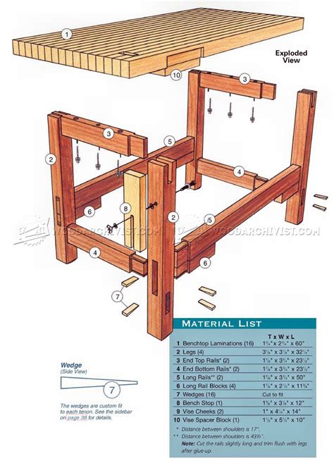 Workbench Plans • WoodArchivist