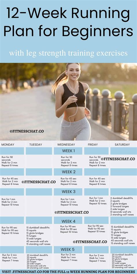 12-Week Running Plan for Beginners (Includes Leg Workout)