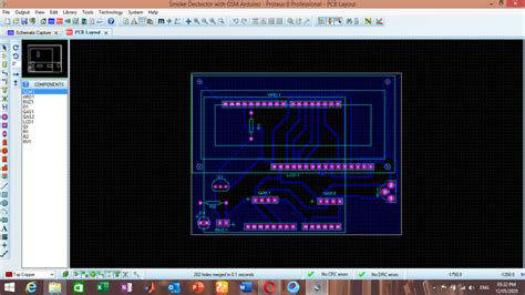 PCB Layout of Somke Sensor using Arduino and GSM Module | Freelancer