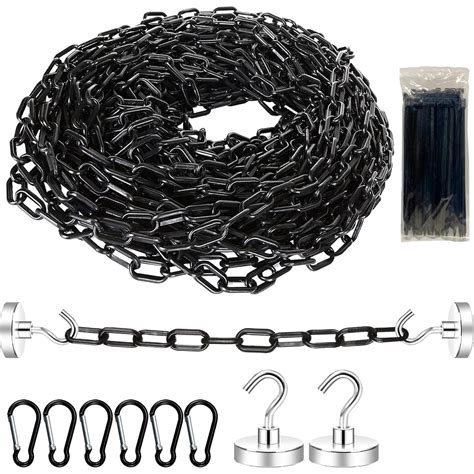 33 Feet Black Plastic Chain, Safety Chain, Plastic Barrier Chain Link ...