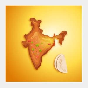Food Maps - India Square Art Prints | Artist : Ashley Abraham ...
