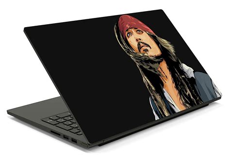 ISEE 360® Jack Sparrow Laptop Skin Cover Laminated Stickers Girls Boys ...