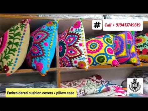 Meera Handicrafts - Manufacturer of Suzani Embroidered Cushion Cover ...