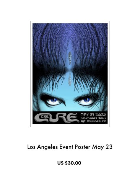 The Cure Merch for LA (5/23) : r/TheCure