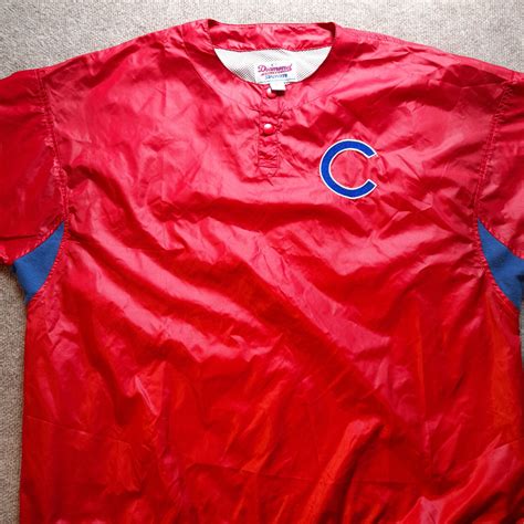 Vintage Chicago Cubs Diamond Starter Shirt Jacket MLB Apparel Pull ...