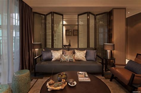 新中式客厅沙发效果图-上海装潢网