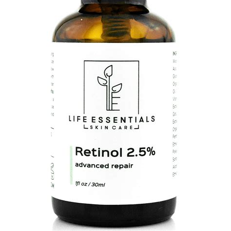 Life Essentials Skin Care Retinol Serum 2.5% for Wrinkles, Fine Lines ...