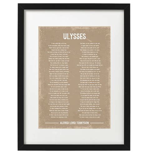 Alfred lord tennyson ulysses poem art print – Artofit
