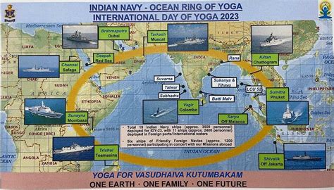Indian Navy's 'Ocean Ring of Yoga': Naval Personnel Sail 35,000 Km as ...