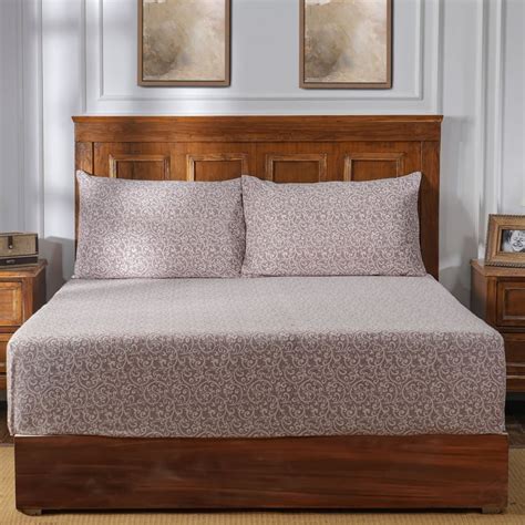 Buy MASPAR Vintage Acanthus Serenity Cotton 400TC Printed 3Pcs Super ...