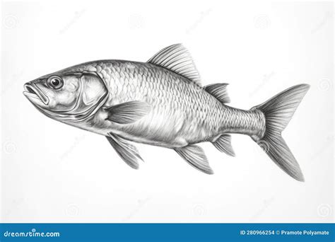 Sardine Fish Drawing, Sardine Fish Pencil Drawing Vintage. Generative Ai Stock Illustration ...