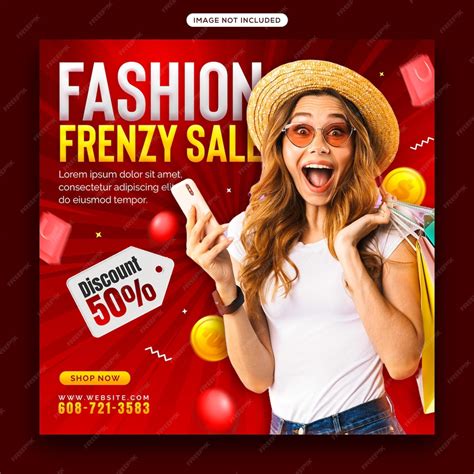 Promotional sales social media post or banner template facebook or ...