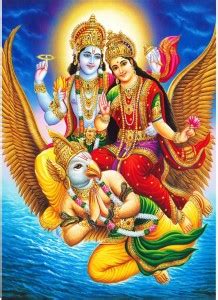 voorkoms 30.48 cm Lord Vishnu and Goddess Lakshmi Mount on Garuda wall ...