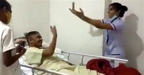 Nurse Dances To Keep Paralytic Patient In High Spirits During Physiotherapy