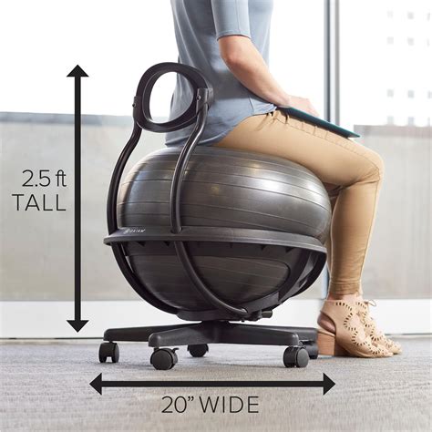 Gaiam Ultimate Balance Ball Chair - Premium Exercise Stability Yoga ...