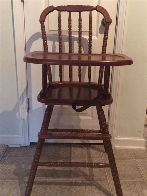 Vintage Wooden High Chair, Jenny Lind, Antique High Chair