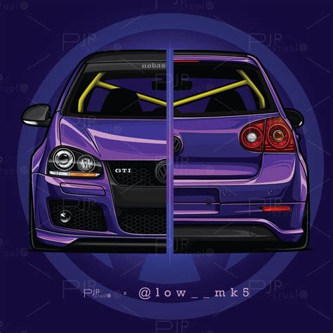 Golf5 GTI💜 | Corvette art, Automotive art illustrations, Gti