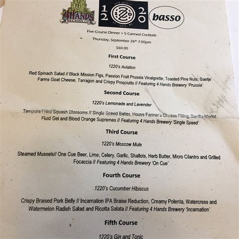 BASSO, Saint Louis - Menu, Prices & Restaurant Reviews - Tripadvisor