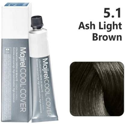 MAJIREL Hair Color No. (5.1) - 49.5gm With 75ml Developer , Light Ash ...
