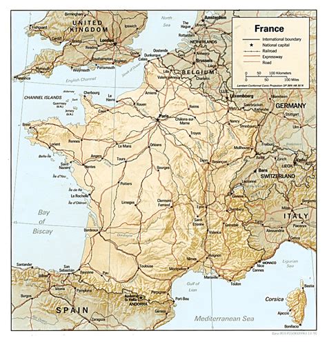 Maps of France | Detailed map of France in English | Tourist map of ...