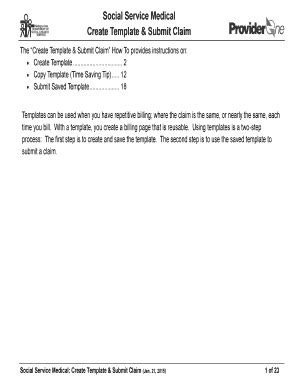 Fillable Online hca wa Social Service Medical Create Template & Fax ...