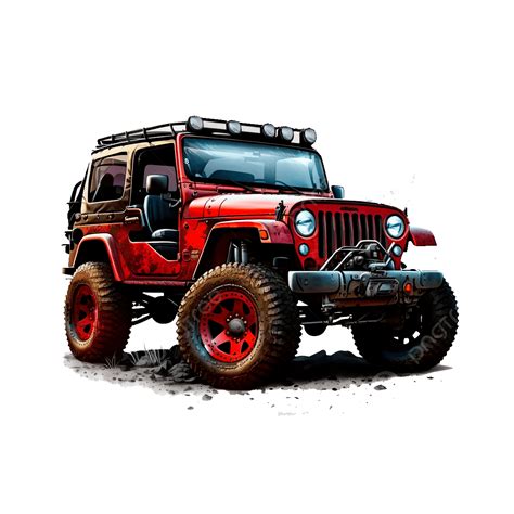 Red Coloured Wrangler Jeep, Red Coloured, Wrangler Jeep, Jeep PNG Transparent Clipart Image and ...