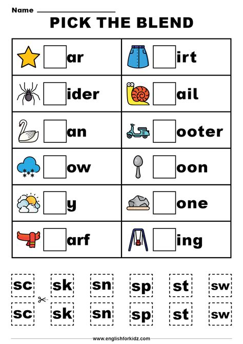 Beginning Consonant Blends and Digraphs Worksheets | Blends worksheets ...