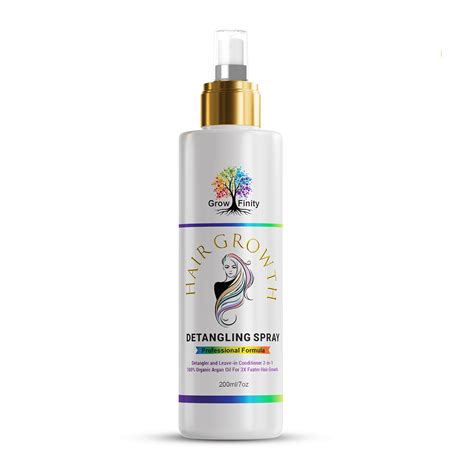 Buy GrowFinity Hair Spray 7oz, Hair Detangler and Argan Oil, Leave in ...