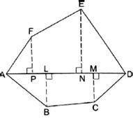 find the area of hexagon abcdef in which bl perpendicular to ad cm ...
