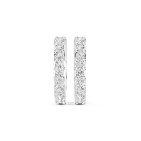 Luxe Spark Hoops | 925 Diamond Hoop Earrings – AakarShine