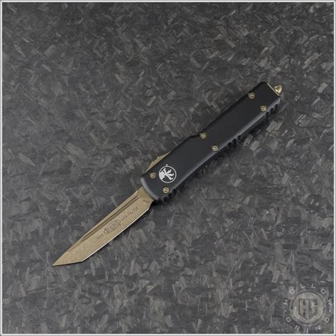 Microtech Knives UTX-70 T/E Automatic OTF D/A Knife (2.41in Bronzed ...