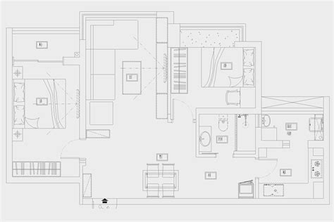 三室一厅一卫80平米小户型平面图设计案例_装信通网效果图