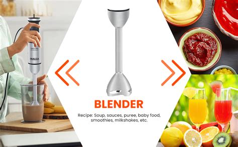 Buy INALSA Hand Blender Mixer|1700W Copper Motor|Chopper,Dough Maker ...