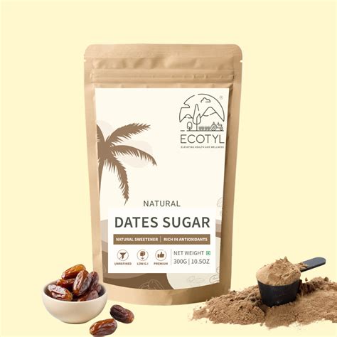 Ecotyl Dates Sugar | Natural Sweetener | Rich in Minerals | 300g ...