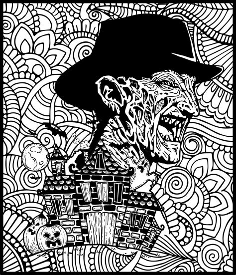 Free Printable Adult Horror Coloring Pages