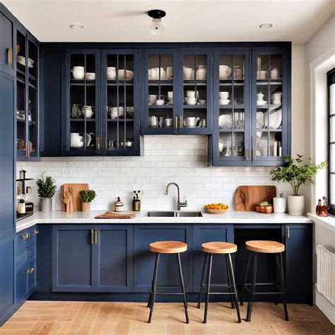 25 Navy Blue Kitchen Cabinets for A Modern Twist