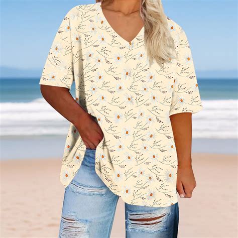 Jjayotai Womens Plus Size Tunic Tops, Floral Printed Shirts Casual Dressy, Oversized Tshirts for ...