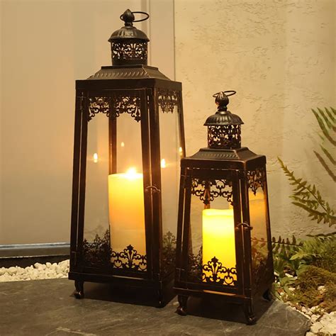 Needomo Lanterns Decorative Outdoor And Indoor Set Of 2 Outdoor ...