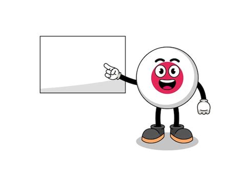 Japan flag illustration doing a presentation | Premium Vector