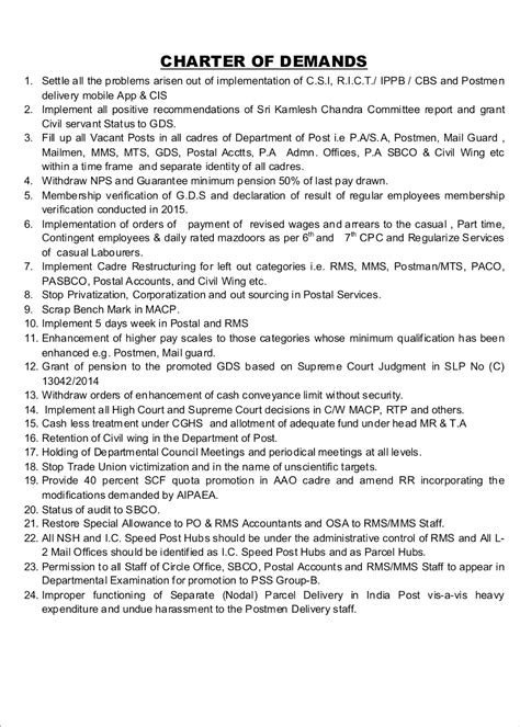 SUBMISSION OF MEMORANDUM ON LONG PENDING DEMANDS BY PJCA