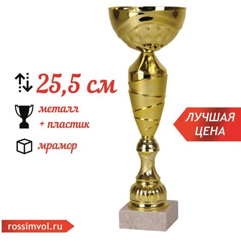 Кубок, награда, высота 25,5 см, пластик, цоколь мрамор. №9620Е купить ...