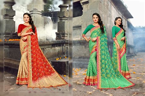 Jalnidhi Padmavati Foil Bandhani Printed Saree Collection