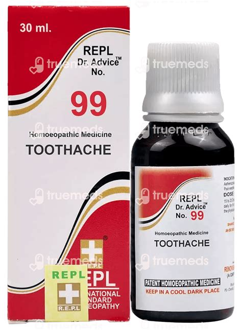 Repl Dr Advice No 99 Toothache Drop 30 Ml - Uses, Side Effects, Dosage ...