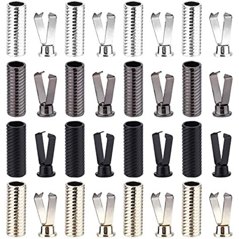 32 Sets Shoelace End Tips 4 Color Alloy Shoelace Replacement Drawstring ...