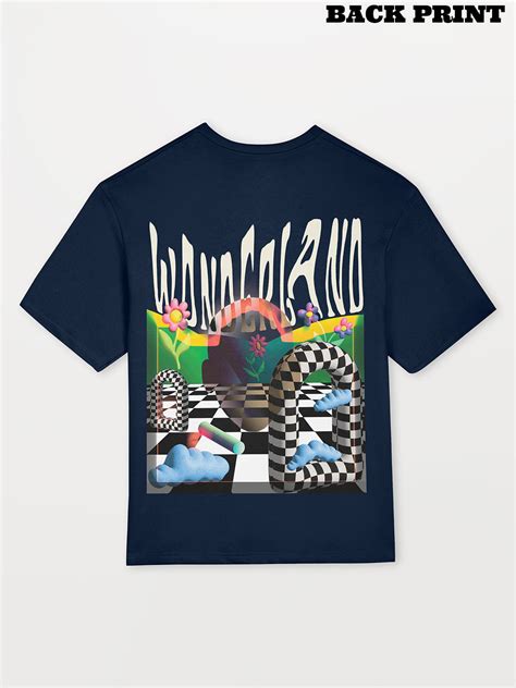 Wonderland Heavyweight Oversized T-Shirt [Unisex] - 280 GSM Midnight ...